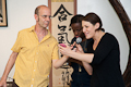 Rob, Indra and Crystal announcing winning bids. :: &copy; Javier Domínguez